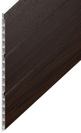 uPVC Hollow Soffit Cladding Panels - Rosewood Plastic Soffit Board - 2.5 Metre (8ft) Length x 300mm (1ft) Wide