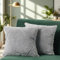 Paco Home 2er Set Kissenbezug Dekokissen Dekorativ Kissenhülle Wohnzimmer Zierkissen Sofakissen Raute Skandi 3D Waschbar, Farbe:Grau, Sets:2pcs-Set