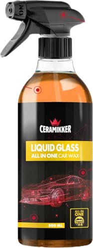 Ceramikker Liquid Glass 500ml - Professional Nano Ceramic Coating Kit for Cars - 3-Month Hydrophobic Paint Protection & UV Defense - Includes Premium Microfiber Applicator Cloth