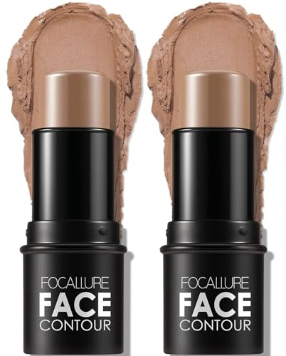 2 Pcs Contouring Stick,Highlighter und Bronzer Contour Pen,Cremige Textur Langanhaltende Konturen Erhellt das Gesicht Make up contouring Stift für Gesicht und Hals