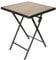 BRUBAKER Gartentisch Bergamo - 58 x 58 cm Balkontisch wetterfest - Metall Beistelltisch klappbar - Campingtisch eckig mit Holz Optik - Klapptisch für Balkon, Terrasse - Bistrotisch - Braun