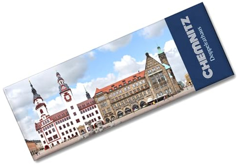 speecheese Panorama Magnet streetline Chemnitz Doppelrathaus Souvenir