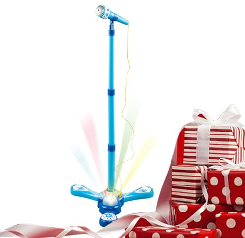 Toy Microphone with Light Interactive Adjustable Stand Music Toys