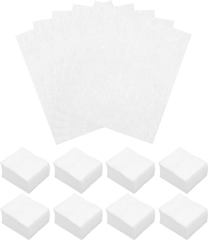 GALPADA Lingettes Démaquillantes Jetables 1200pcs Blanches en Tissu Non Tissé Doux et Absorbant pour Nettoyage Rapide Visage et Ongles Usage Professionnel Salon