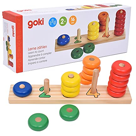 Goki 58941 - Sortierspiel Lerne Zählen mit Ringen
