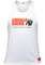 Gorilla Wear Classic Fitness Tank Top - weiß - Bodybuilding Sport Freizeit mit Logo Aufdruck leicht und bequem für optimale Bewegung aus Baumwolle, L