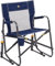 GCI Outdoor Freestyle Rocker Campingstuhl | Tragbarer klappbarer Schaukelstuhl mit soliden, langlebigen Armlehnen, Getränkehalter & bequemer Rückenlehne — Indigoblau