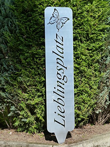 ARTTEC Design Schild, Hinweisschild, Gartenschild (Lieblingsplatz)