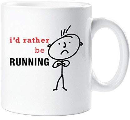 60 Second Makeover Limited Mens I'd Rather Be Running Mug - Perfect Running for Men, Fitness Gifts, and Unique Gifts for Runners Run Accessories for Women Runner