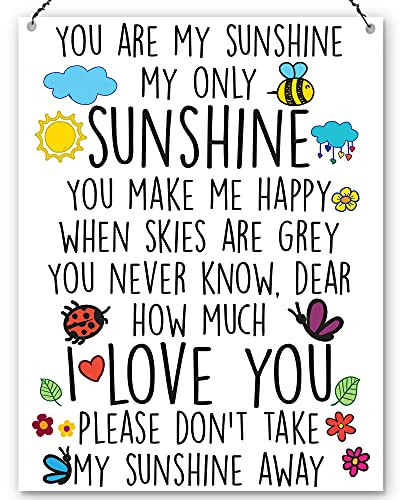Wand-Metallschild You Are My Sunshine, Retro-Stil, Aufschrift in englischer Sprache