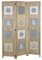 Homestyle4u 1820, Paravent Raumteiler 3 teilig, Design Maritim, Holz Natur
