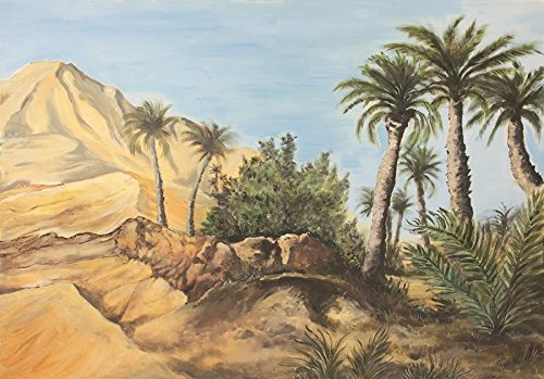 Krippenzubehör, Hintergrund Motiv Palme 70 x 100cm (44635095272)