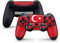 Skins4u Aufkleber Skin Designfolie Controller Schutzfolie kompatibel zu Sony Playstation 4 Controller PS4 Türkei Flagge rot