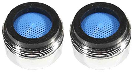 Aireador de grifo macho de 22 mm, 6 litros por minuto, agua, ahorro de energía, reducción de facturas, cromo, 2 unidades