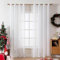 MIULEE Sheer Voile Vorhang mit Ösen Transparente Optik Gardinen Vorhänge Ösenvorhang Ösenschal Transparent Durchsichtig Fensterschal für Schlafzimmer Wohnzimmer Babyroom 140x175 cm (B x H) Weiß