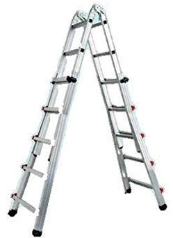 Scala Telescopica in alluminio estruso (Gradini 6+6 - H max. 6,12 mt. - H Chiusa 1,65)