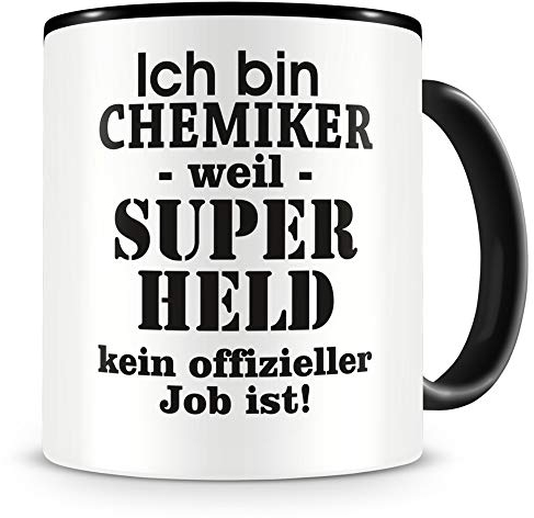 Samunshi® Chemiker Tasse mit Spruch Geschenk für Chemiker Mann Frau Kaffeetasse groß Lustige Tassen zum Geburtstag schwarz 300ml
