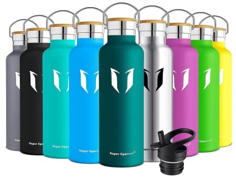 Super Sparrow Gourde Isotherme - Bouteille Isotherme - 350ml - Gourdes Inox Bouche Standard - Gourde Enfant sans BPA, pour Sport, Gym, Voyage