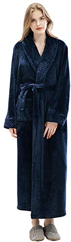 PUTUO Accappatoio Invernale Donna Regali Natale: Vestaglie Microfibra da Donna Accappatoio Lungo Caldo Elegante per Inverno - Idea Regalo (ZBU-L/XL)