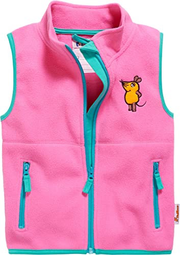 Playshoes Fleece Weste Unisex Kinder Outdoor-Oberteil, pink Die Maus, 92