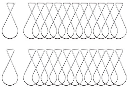 INCREWAY - Lot de 100 crochets de plafond en acier à ressort en forme de 8 - pour plafond suspendu, plafond en treillis, faux-plafond - convient pour Noël, bureau, décoration d'intérieur