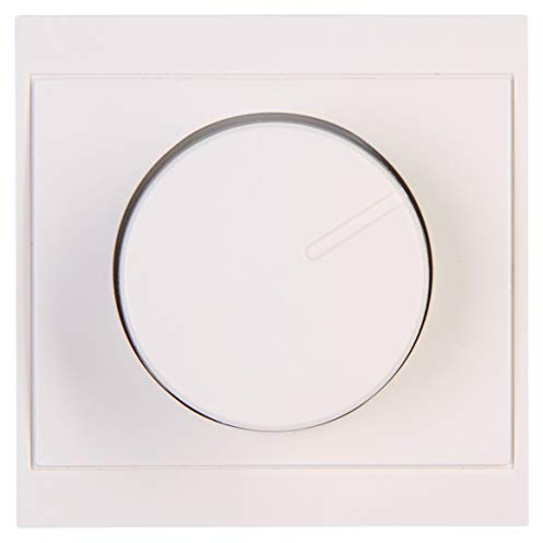 Kopp Malta weiß, Druck-Wechsel-Schalter, Kombigerät, LED-Dimmer, für Glüh-Lampen, 230V Halogenlampen, Phasenanschnitt, 843001082