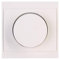 Kopp Malta weiß, Druck-Wechsel-Schalter, Kombigerät, LED-Dimmer, für Glüh-Lampen, 230V Halogenlampen, Phasenanschnitt, 843001082