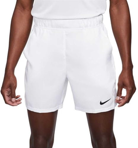 Nike Herren Herren Dry Fit Victory 7In Shorts, CV3048, Weiß/Schwarz, S