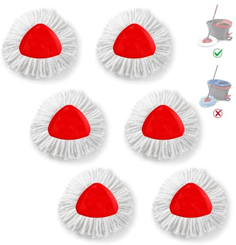 BonusLife - Recambio de Cabezal de Repuesto para fregona O-Cedar EasyWring Spin Mop Power Recambio de Microfibra fácil Limpieza