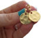 ◦•●◉✿ MATTE GOLDENE KLEINE GEHÄMMERTE PLÄTTCHEN ✿ edle Ohrringe mit kleinen Scheiben in matt gold