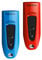 SanDisk Ultra USB 3.0 Flash- Laufwerk 64 GB (SecureAccess Software, Passwortschutz, Übertragungsgeschwindigkeit von bis zu 130 MB/s) Blau/Rot