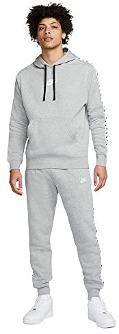 Nike M NK Club FLC GX HD TRK Suit Tuta da Ginnastica, Dk Grey Heather/White, M Uomo