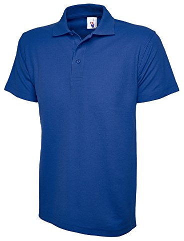 Mens & Womens Classic Polo Shirt Short Sleeve Plain Tee Top Casual Work Sports (XXL, Royal)