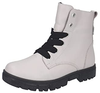 RICOSTA Mädchen Combat Boots Suri,Kinder Stiefeletten,WMS:Mittel,lose Einlage,RicostaTEX,schnürstiefel,Winterstiefel,warm,Stein (840),39 EU