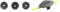 RYOBI RAC125 Lot 3 bobines Simple, 0 & Tête Double Lames Dentelées pour Coupe-Bordures RAC155 Noir