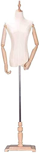 Schneiderpuppen Schneiderbüste Weibliche Schaufensterpuppe, Flexibler Halbkörper-Kleidform Mit Armen Und Ständer, Großartig for Pullover/T-Shirt/Jacken/Rock/Hochzeitskleid