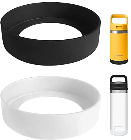 2 PCS Silicone Boot Sleeve for YETI Rambler Jr 12 oz and Rambler 12 oz 18 oz, Bottom Protection Accessories for Rambler Bottle - BPA Free