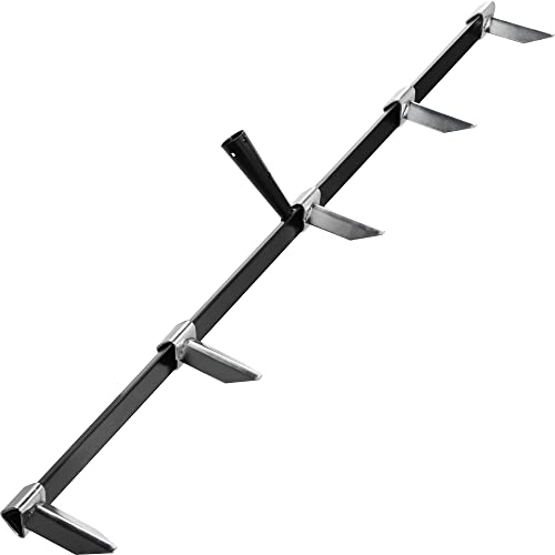 KADAX Rillenzieher mit Stahlklingen, Reihenzieher, Furchenzieher, Markierungs-rechen für Gemüsebeete, Saatgut, Gartengeräte für gerade Pflanzreihen (Breite 100cm)