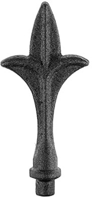 GAL - INDUSTRIAL 1 Stück Torspitze 125x60mm (HxB) | Zaunspitze 13mm Delta | rustikale Zierspitze Zaundekoration Zierelement Schmiedeeisen