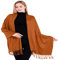 CJ Apparel Einfarbiges Design, nepalesischer Schal, Stola, Überwurf, Pashmina, handgefertigt in Nepal, burnt orange, Einheitsgröße