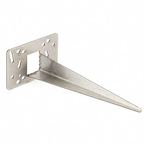 Novatool Erdspieß Metall 10 x 6 x 18 cm Edelstahl Profi Bodenanker für Lampen Bodenhülse Gartenspiess Gartenspieß Gartenzubehör Steckdosensäulen Erdspieß für Gartenleuchte