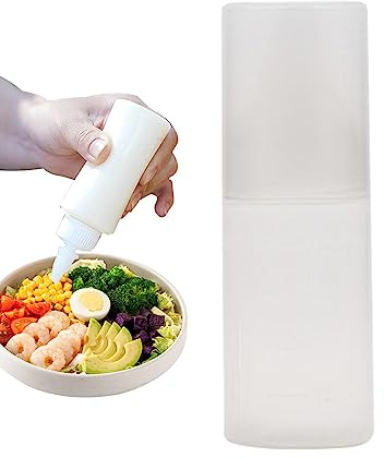 Rianpesn Squeeze Bottiglie per Salse, Bottiglia per Salsa di spremuta Antipolvere con Tappo Superiore Girevole, Bottiglia di erogazione Ricaricabile per Ketchup, sciroppo, Salse, condimenti, Olio