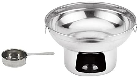Gralara Stainless Steel Hot Pot, 2000g Capacity, Silver, Round Design, Portable, Multipurpose, Easy To Use, Includes Small Hot Pot & Heating Container, With Lid
