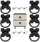 DASHUAIGE 6 Pieces Vintage Drawer Knobs Pulls Handles, Decorative Furniture Door Drawer Handles and Ring Pull with Screws for Cabinet Wardrobe Cupboard Dresser (Black)