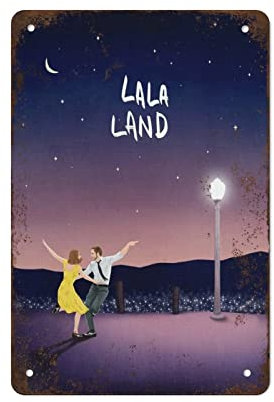 Lalaland Dessin Blechschild, Retro-Schilder, Heimdekoration, Geschenke für Mutter, Papa und Freunde, Metall-Blechschild, 30 x 40 cm