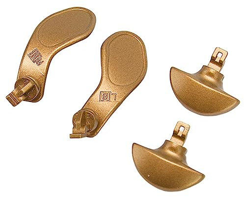 4 Stück Metallpaddel, 2 Paar Schultertasten-Verlängerungsauslöser für PS5-Controller, Rückhaar-Auslösersperren, Ersatzteile für PS5 Edge-Controller (Gold)