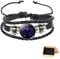 ROJADA Zodiac Signs Spirit Bracelet,Multilayer Zodiac Leather Bracelet, Handmade Woven Zodiac Sign Wrap Bracelet,Jewelry Gift for Constellation Lover (Libra)