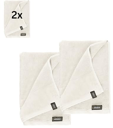 SCHÖNER WOHNEN Duschtücher 70x140 weiß - Frottee Duschtuch Set 2er Pack - Handtuch Baumwolle Öko-Tex - groß, weich - für Bad, Baby, Kinder & Fitnessstudio - schnelltrocknend - Gym Handtuch