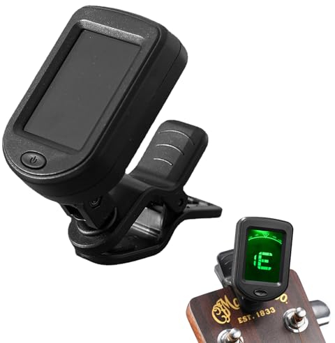 Gitarre Stimmgerät, Clip-On Stimmgerät, Clip-On Tuner, Stimmgerät Gitarre, Clip Tuner, Stimmgerät zum Anklipsen für Gitarre, Bass, Violine, Ukulele, Chromatisch