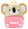 Ahoiikids Personalisiertes Kinder Rucksack - Weicher Plüsch Koala-Rucksack mit Namen - Niedlicher Kinderrucksack für Jungen und Mädchen - Vorschulrucksack - Geschenk für Kleinkinder